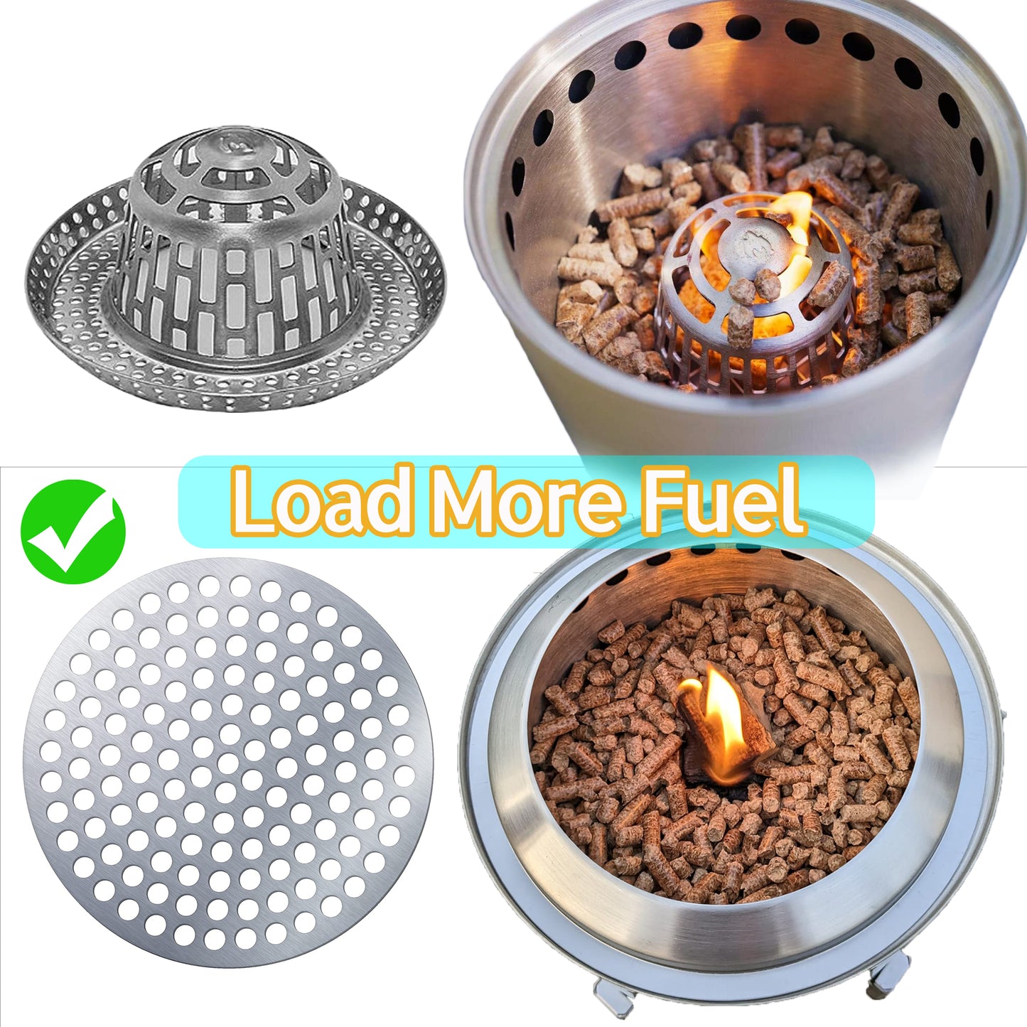 CAMP FANSIPAN Pellet Adapter For Solo Stove Mesa and Campfire